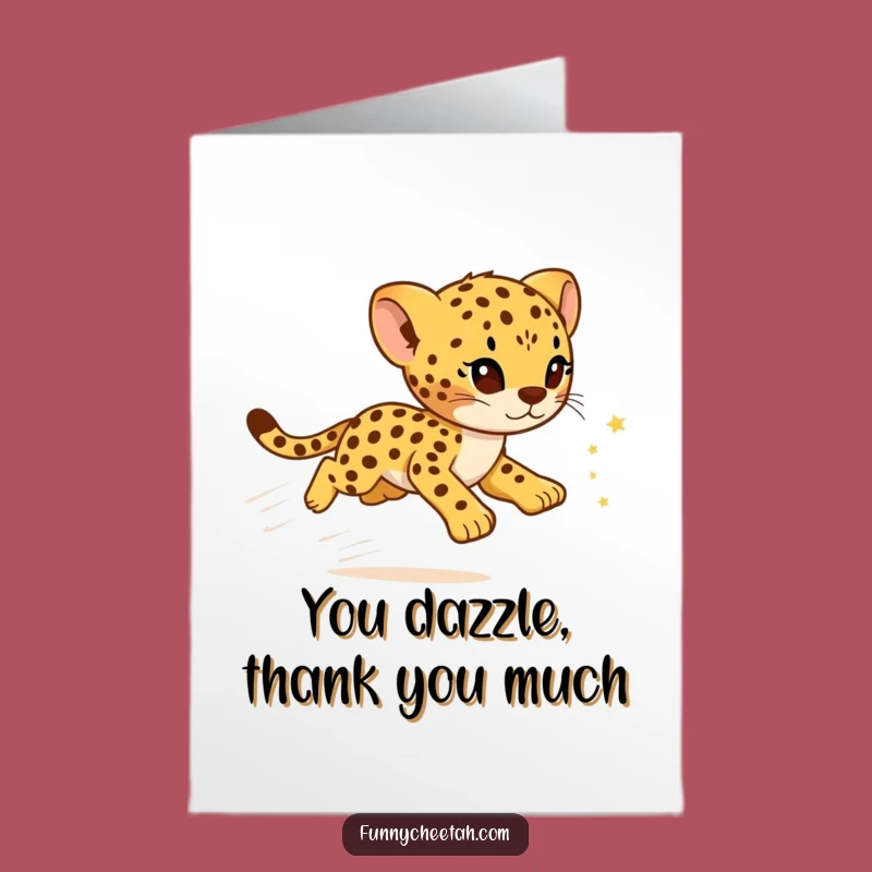 Free Printable Starry Cheetah Thank You Card - Cub Zoom Downloadable Gift