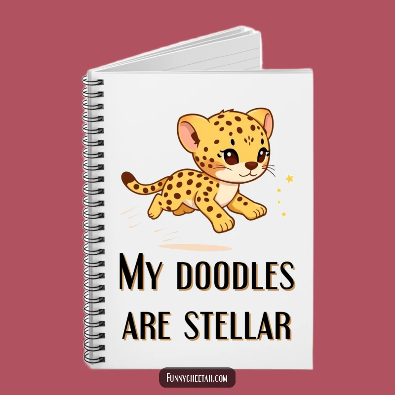 Funny Cheetah Cub Notebook: Starry Trail Journal, Adorable & Hilarious Gift for Notes