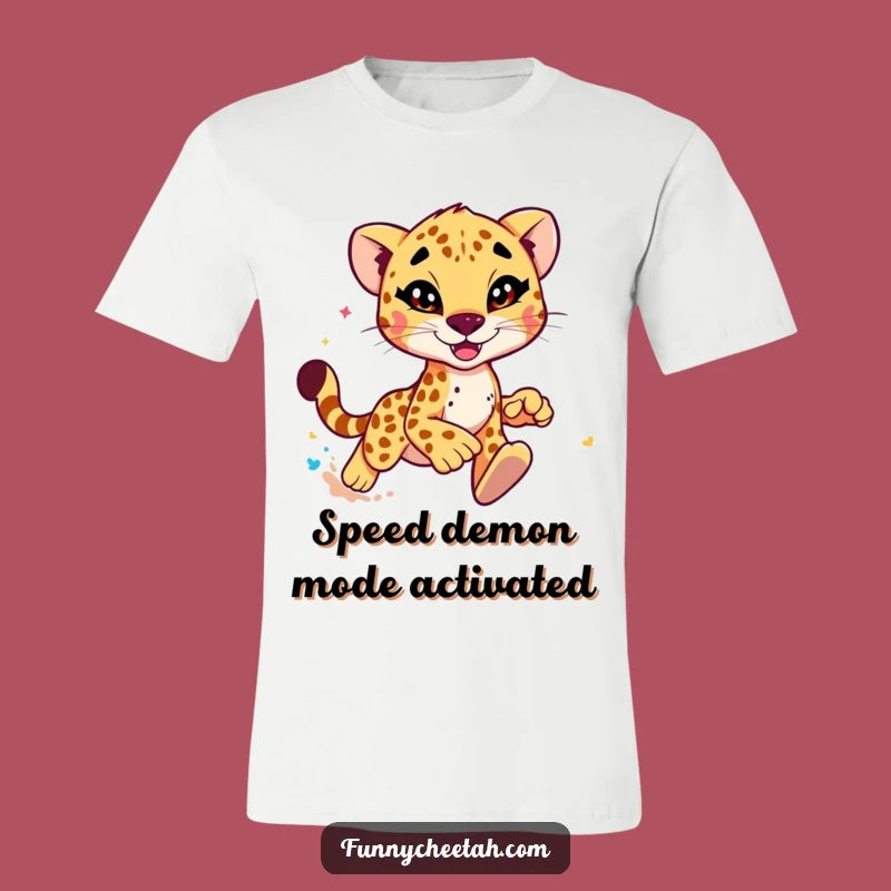 Funny Cheetah T-Shirt: Mischievous Wink, Fast Animal Graphic Tee, Hilarious Gift